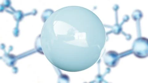 Molecule or serum or atom, Serum Liquid Cream ,Collagen Clear Crystal Premium Stock Illustration