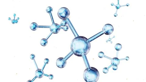 Molecule or serum or atom, Serum Liquid Cream ,Collagen Clear Crystal Premium Stock Illustration
