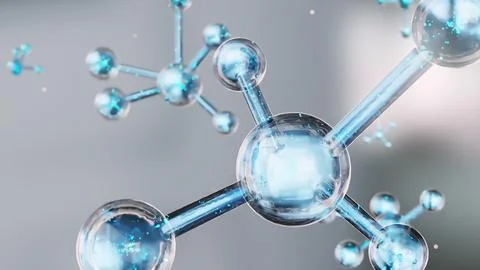 Molecule or serum or atom, Serum Liquid Cream ,Collagen Clear Crystal Premium Stock Illustration