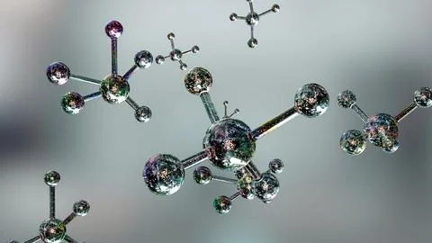Molecule or serum or atom, Serum Liquid Cream ,Collagen Clear Crystal Premium Illustrazione stock