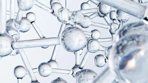 Molecule or serum or atom, Chemical Liquid Cream, Collagen Clear Crystal Serum Stock Illustration