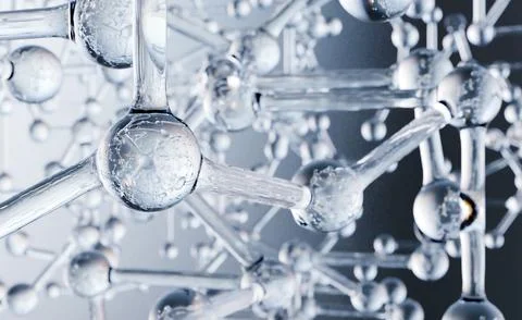 Molecule or serum or atom, Chemical Liquid Cream, Collagen Clear Crystal Serum Illustrazione stock