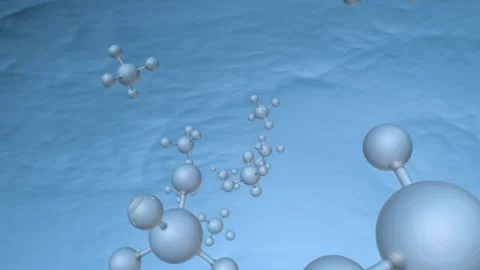 Molecule or serum,Science or medical background,3D Stock Footage 245600390