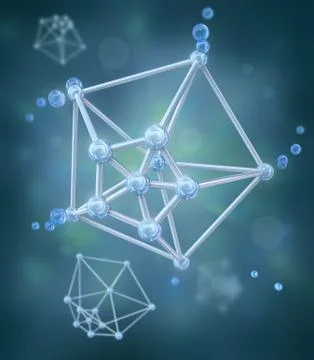 Molecule over chemical background Stock Illustration