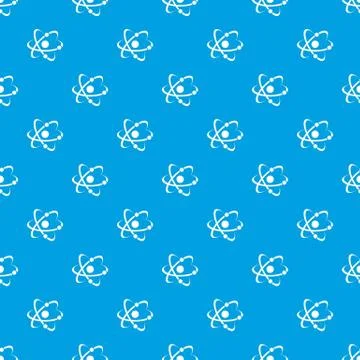 Molecule pattern seamless blue イラスト素材