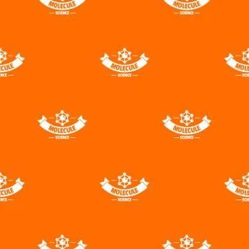 Molecule pattern vector orange Illustrazione stock