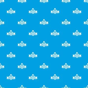 Molecule physics pattern seamless blue Stock Illustration