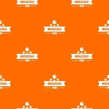 Molecule physics pattern vector orange イラスト素材