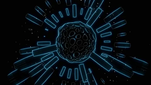 Molecule with rays Stock Footage 199671589