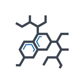 Molecule related vector glyph icon Stock Illustration