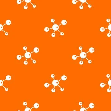 Molecule research pattern vector orange Illustrazione stock