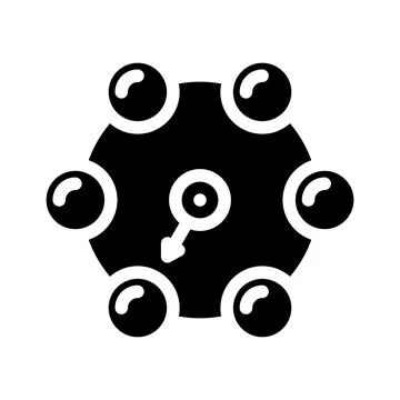 Molecule science and research atom structure illustration Stock Illustration