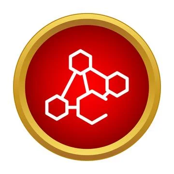 Molecule science chemical structure connecting hexagons icon Stockillustratie