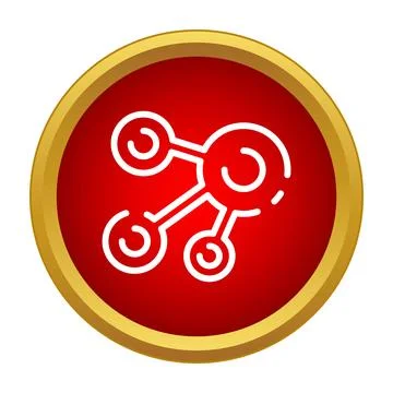 Molecule science connection displaying scientific structure network icon Stock Illustration