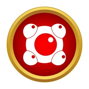 Molecule science icon showing atomic structure concept 스톡 일러스트