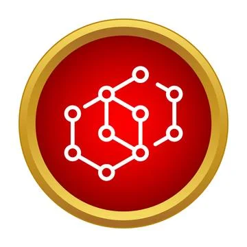 Molecule science research icon button design Stock Illustration