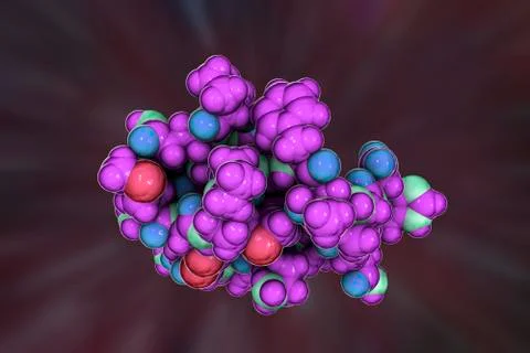 Molecule of scorpion chlorotoxin Stock Illustration