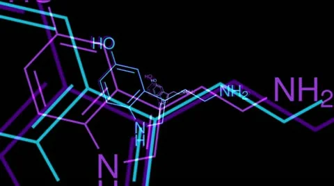 Molecule - Serotonin Stock Footage 22131560