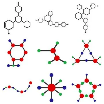 A molecule, a set of molecules Stock Illustration