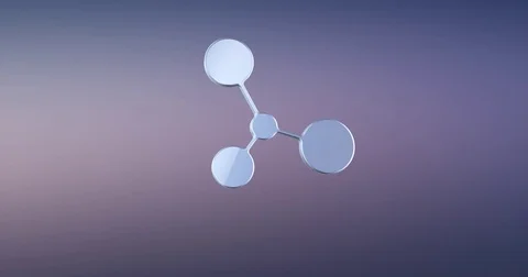 Molecule Silver 3d Icon Stock Footage 69982235