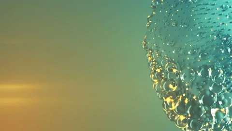 Molecule sphere is floating seamless loop 3D render animation Stock Footage 138828090