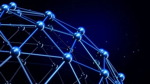 Molecule sphere rotates, 3d background abstraction Stock Footage 70366081