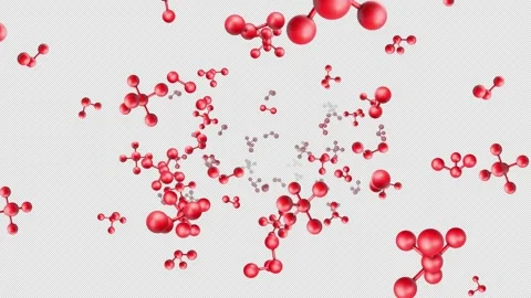 Molecule Stream on Alpha Stock Footage 143567892