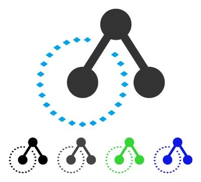 Molecule Structure Analysis Flat Icon Illustrazione stock