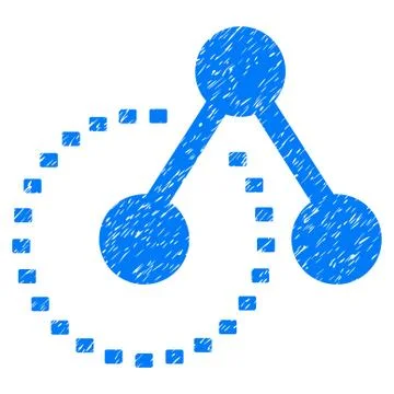 Molecule Structure Analysis Grunge Icon Illustrazione stock