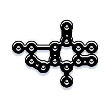 Molecule structure and chemical bond connection illustration Stock Illustration