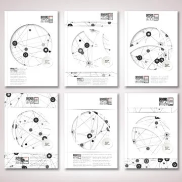 Molecule structure background. Brochure, flyer or report for business, template Stock Illustration