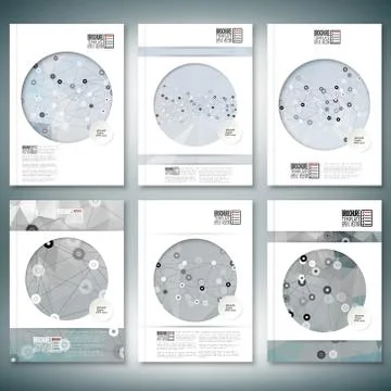 Molecule structure background. Brochure, flyer or report for business, template Stock Illustration