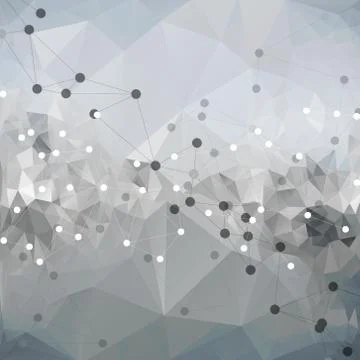 Molecule structure, background for communication, triangle design vector Illustrazione stock