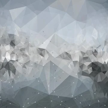 Molecule structure, background for communication, triangle design vector Illustrazione stock