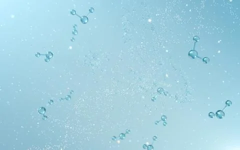 Molecule structure, biotechnology concept, 3d rendering. Stock Illustration