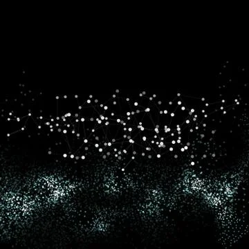 Molecule structure, black background for communication, science vector Stock Illustration