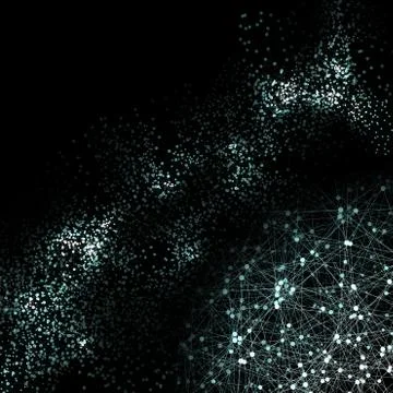 Molecule structure, black background for communication, science vector イラスト素材