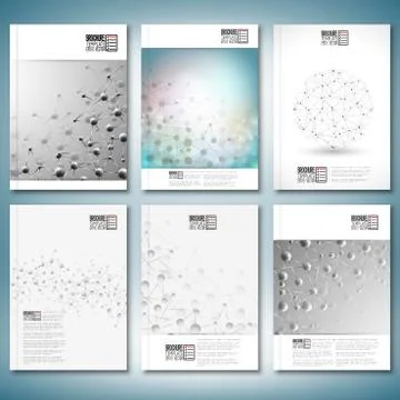 Molecule structure. Brochure, flyer or report for business, template vector Stock Illustration