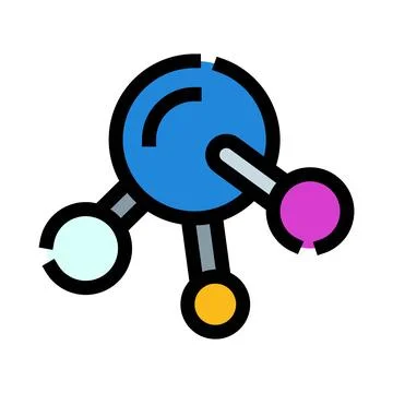 Molecule structure connecting atoms forming a network Stock Illustration
