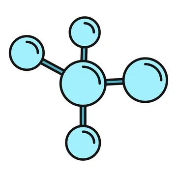 Molecule structure connecting atoms illustration for science Stock Illustration