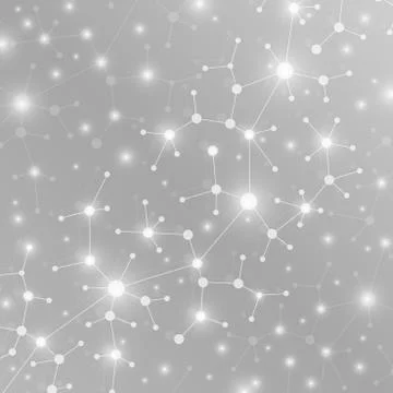 Molecule structure dna and communication background. Connected lines with dots 스톡 일러스트