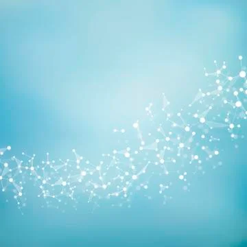 Molecule structure dna and neurons, connected lines with dots, genetic and イラスト素材