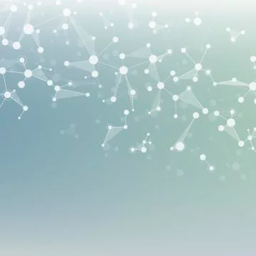 Molecule structure dna and neurons, connected lines with dots, genetic and イラスト素材