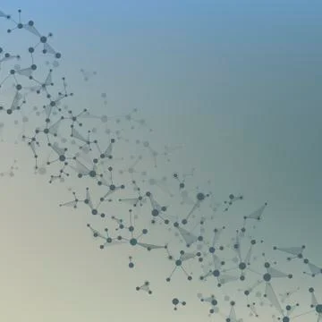 Molecule structure dna and neurons, connected lines with dots, genetic and イラスト素材