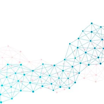 Molecule structure dna and neurons, connected lines with dots, genetic and 写真素材