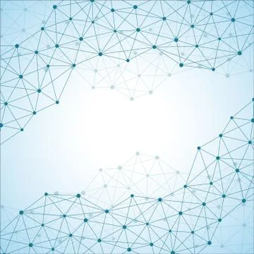 Molecule structure dna and neurons, connected lines with dots, genetic and Stockfoto's