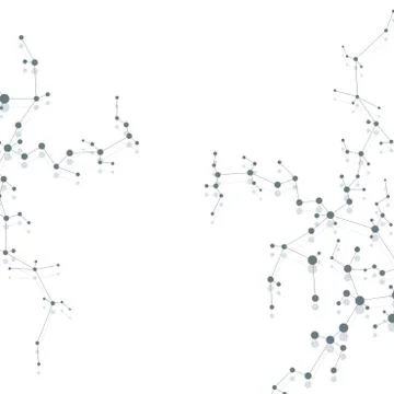 Molecule structure dna and neurons, connected lines with dots, genetic and Stock Photos