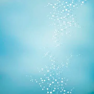 Molecule structure dna and neurons, connected lines with dots, genetic and 写真素材