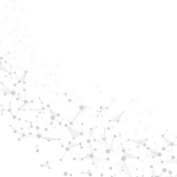 Molecule structure dna and neurons, connected lines with dots, genetic and 스톡 사진