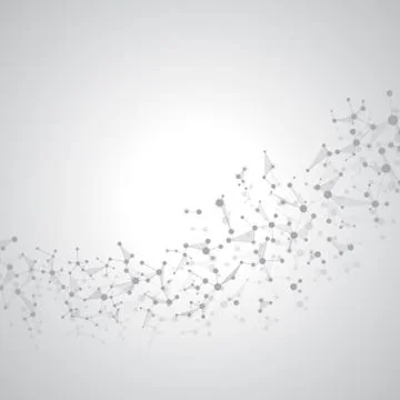Molecule structure dna and neurons, connected lines with dots, genetic and 스톡 사진